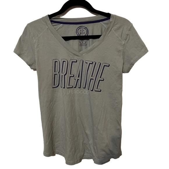 Life is Good Gray Short Sleeve T-Shirt Size Medium - Picture 1 of 4